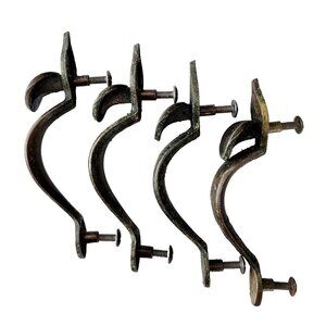 1930s Keeler Brass Co No 7579 Serpentine Bail Drawer Pull Handles Set Of 4 E10B